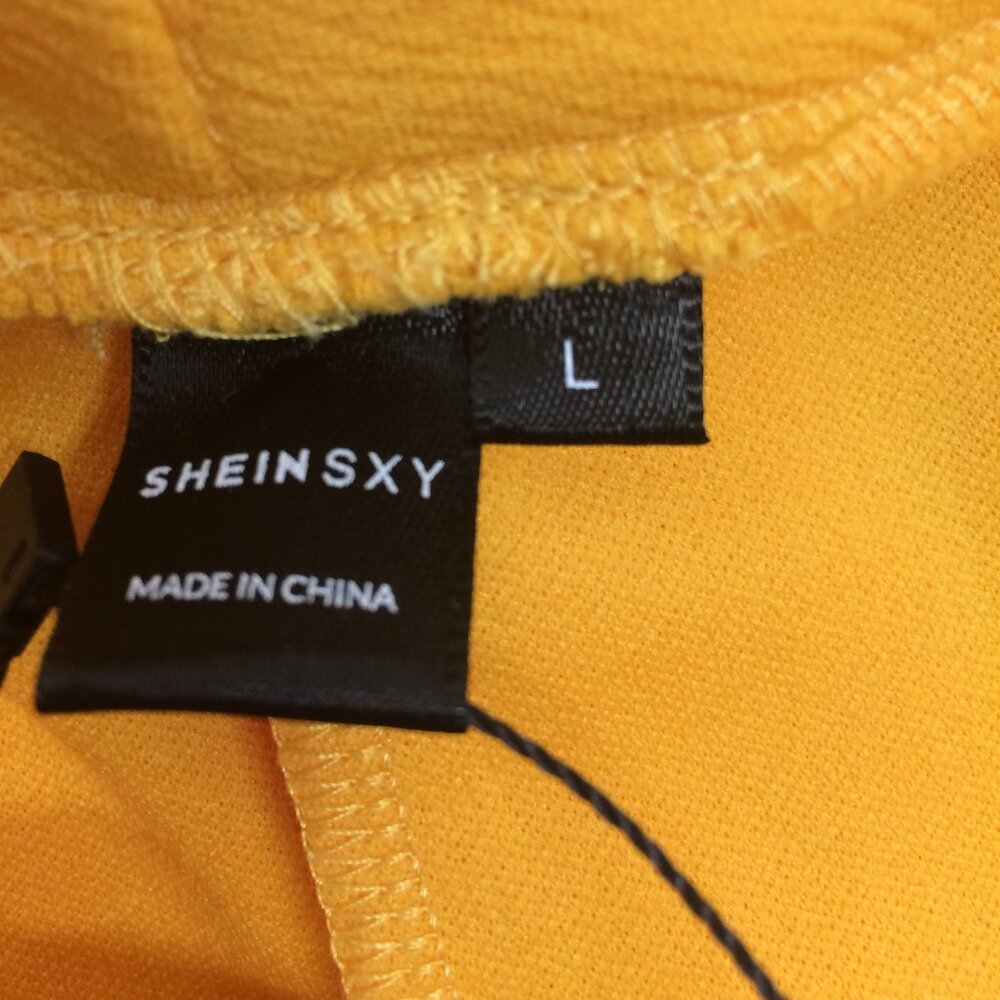 Shein SXY Size L Yellow Pants NWT - Picture 4 of 5